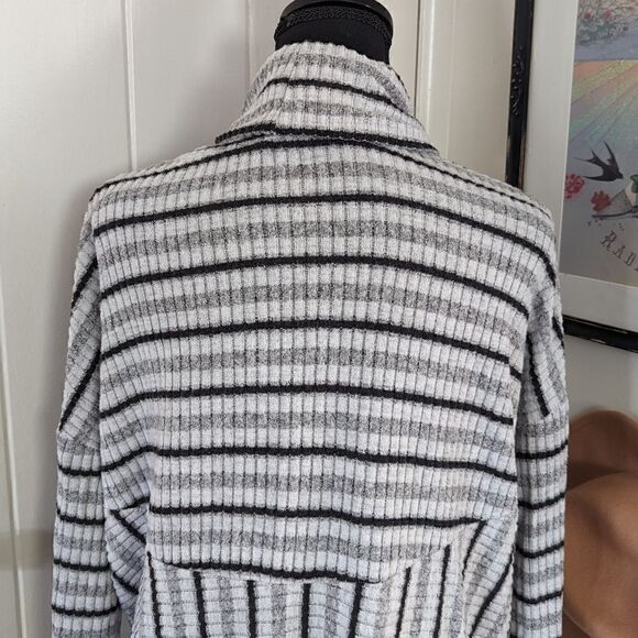 Anthropologie Striped Cowl Neck Top XS Cozycore Countryside Preppy Cabincore - Picture 9 of 13
